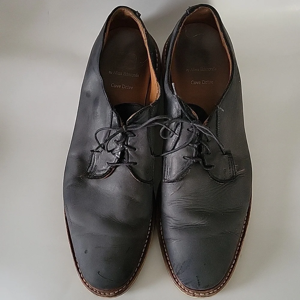 Allen Edmonds men's gray Cove Drive lace up shoes sz 13